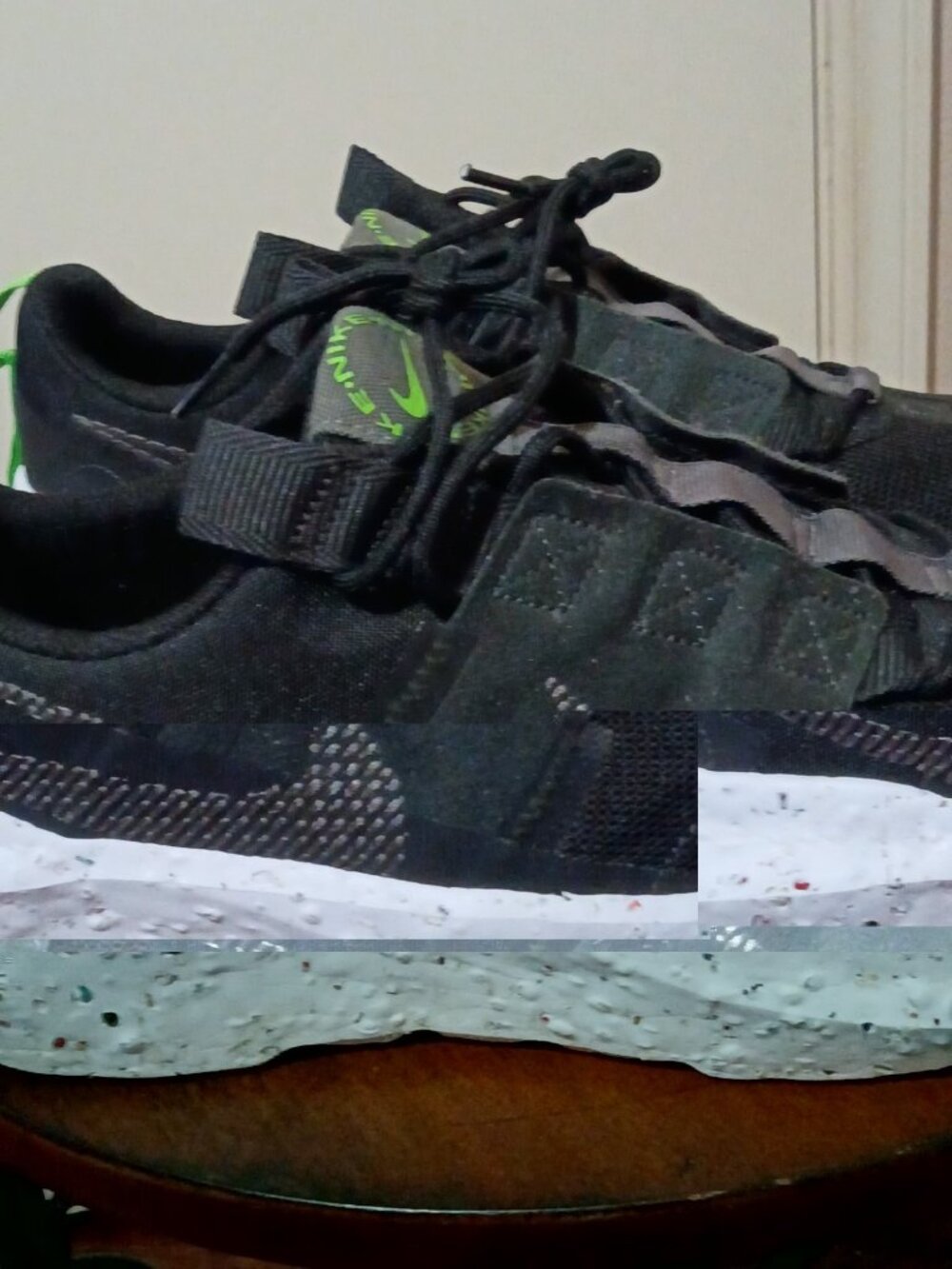 Nike Crater Impact DB2477-001 Men’s Size 11 Black Green Sneakers Running Shoes - Picture 4 of 13